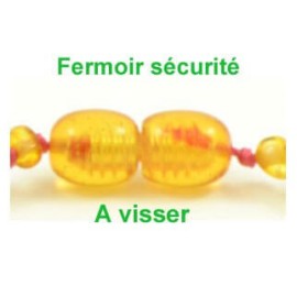 fermoir du Bracelet en Ambre bébé boules arc en ciel