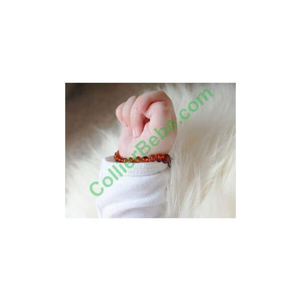 Bracelet En Ambre Bebe Couleur Caramel