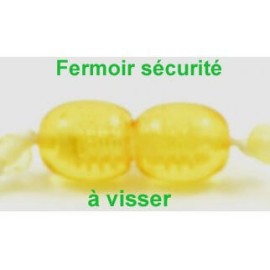 Fermoir Bracelet bébé en Ambre agate et Aigue Marine