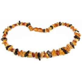 Amber Baby necklace Chips beads Multicolor