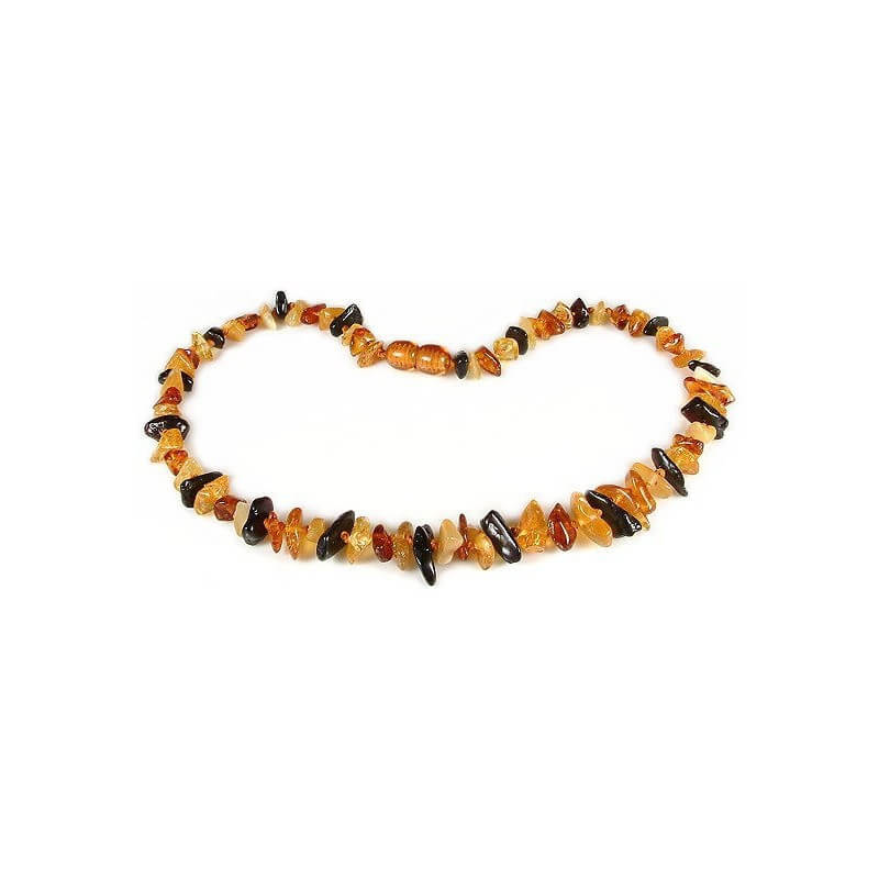 Amber Baby necklace Chips beads Multicolor