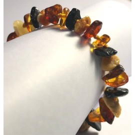 Amber Baby Bracelet chips beads Cognac