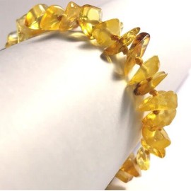 Amber Baby Bracelet chips beads Cognac