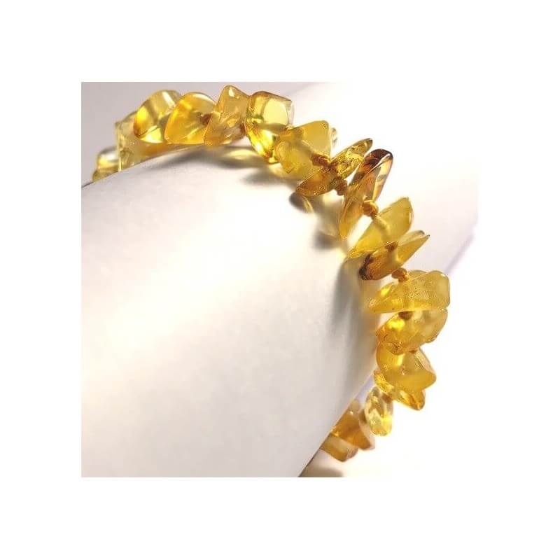 Amber Baby Bracelet chips beads Cognac