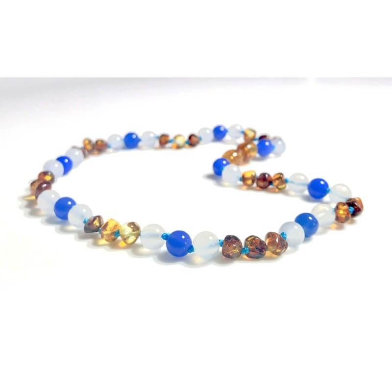 Lemon Amber Baby necklace Round beads Honey