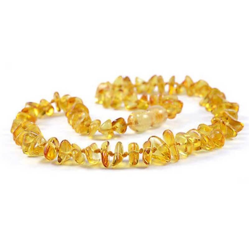 Amber Baby necklace Chips Honey beads