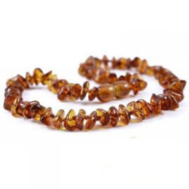 Amber Baby necklace chips beads Light Cognac