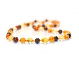 Amber Baby necklace Extra Round beads Muticolor