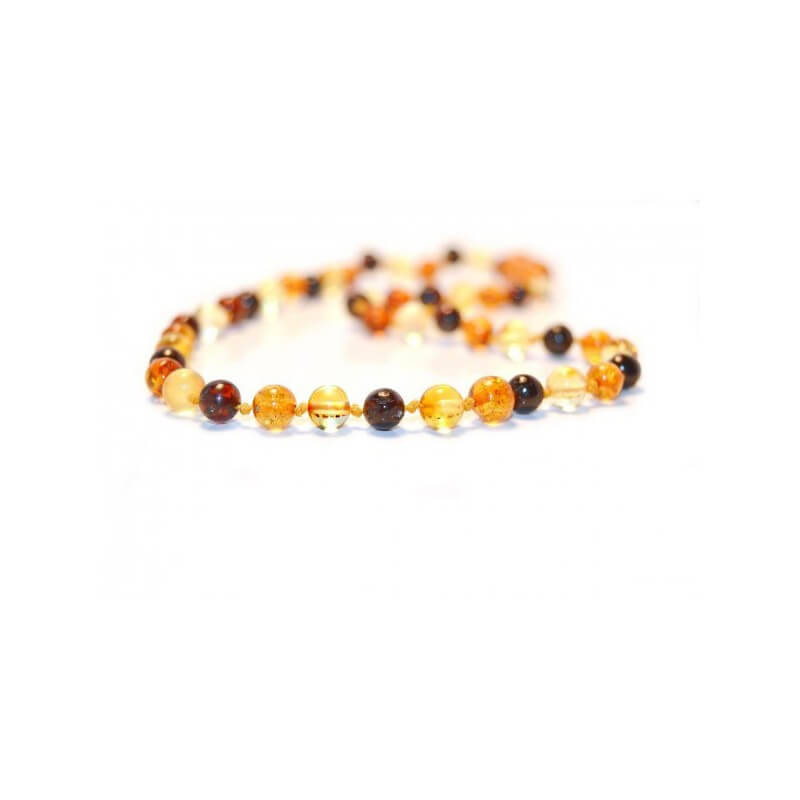 Amber Baby necklace Extra Round beads Muticolor