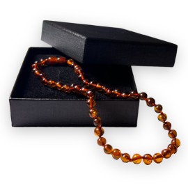 Woman Amber necklace Baroque Caramel beads